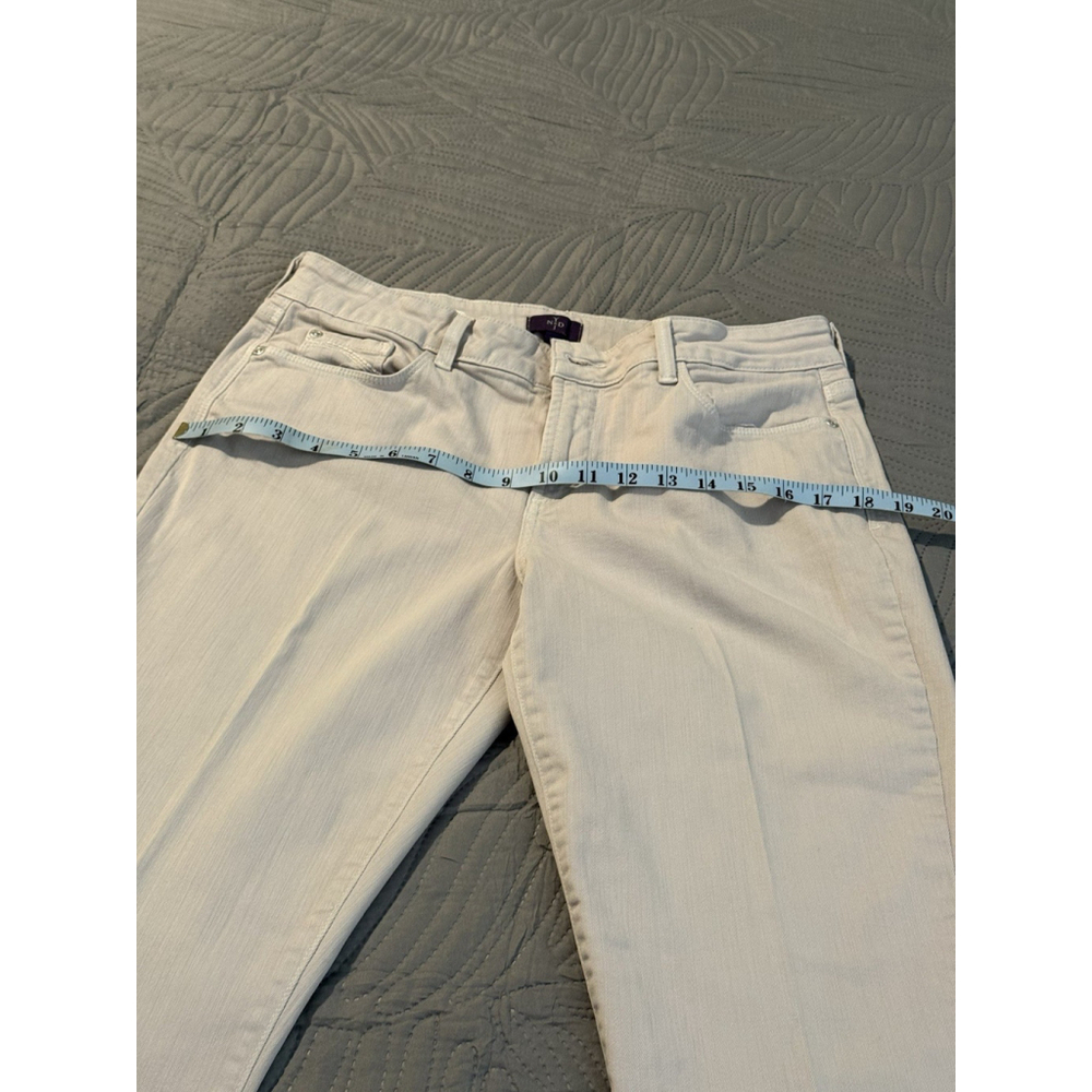 NYDJ Lift/Tuck Clarissa Ankle Lightweight Stretch Denim Jeans Beige Women Sz 10 - Picture 7 of 10